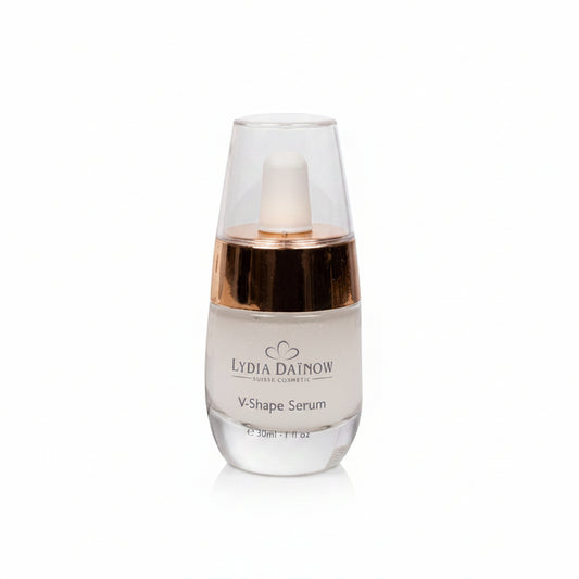 V-Shape Serum Lydia Dainow 30ml – Sérum raffermissant aux cellules souches de goji PCT, acide hyaluronique et extrait de tara pour redessiner les contours du visage – cosmétiques suisses Lydia Dainow