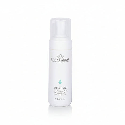 Velvet Clean Lydia Dainow 150ml – Mousse nettoyante douce à la camomille et allantoine sans parfum pour peaux sensibles