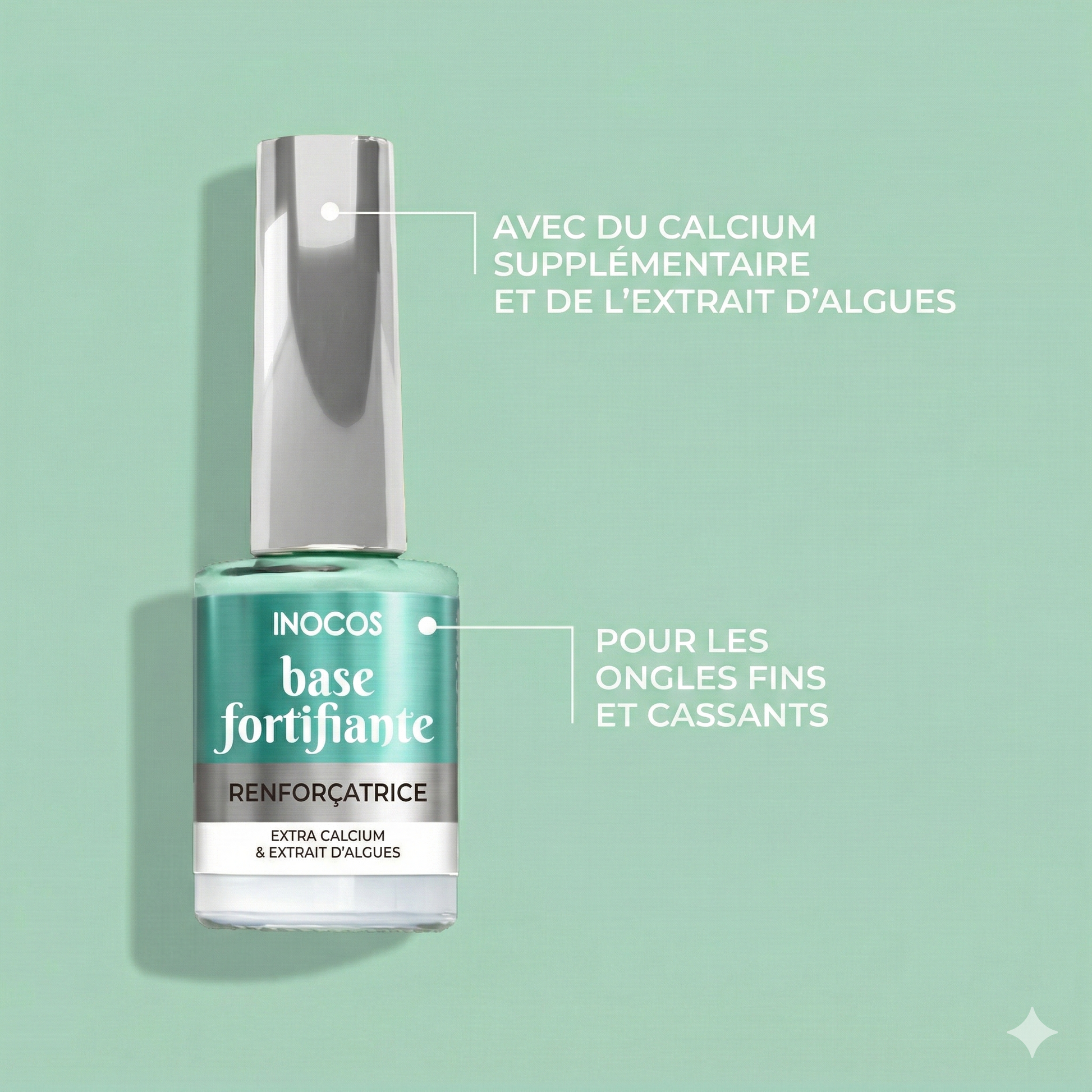 Flacon Care & Finish Power Base INOCOS pour renforcement des ongles
