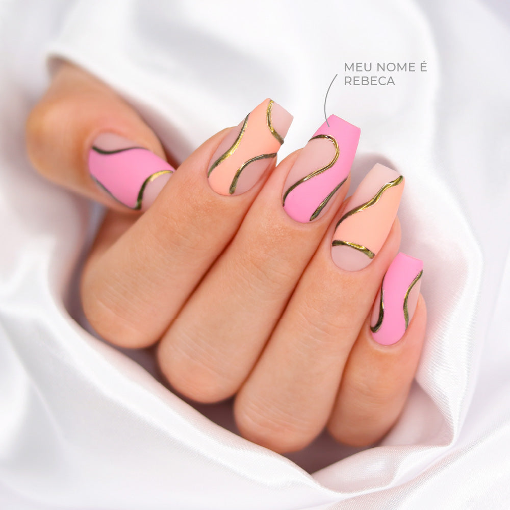 Flacon Vernis Gel INOCOS Meu Nome É Rebeca couleur rose pastille vegan
