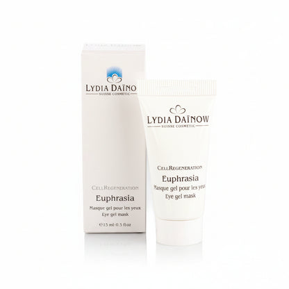Euphrasia Lydia Dainow 15ml – Masque gel apaisant et décongestionnant à l'euphraise et citron pour la zone sensible du contour des yeux – cosmétiques suisses Lydia Dainow