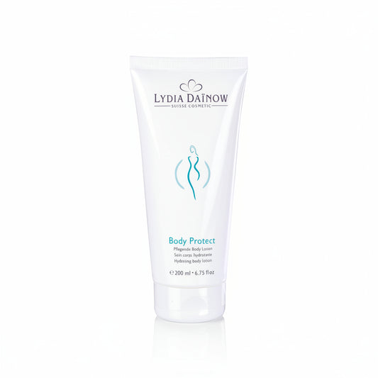 Body Protect Lydia Dainow 200ml – Baume corps intensément nourrissant à l'huile de sésame, nigelle et jojoba pour tous types de peau – cosmétiques suisses Lydia Dainow