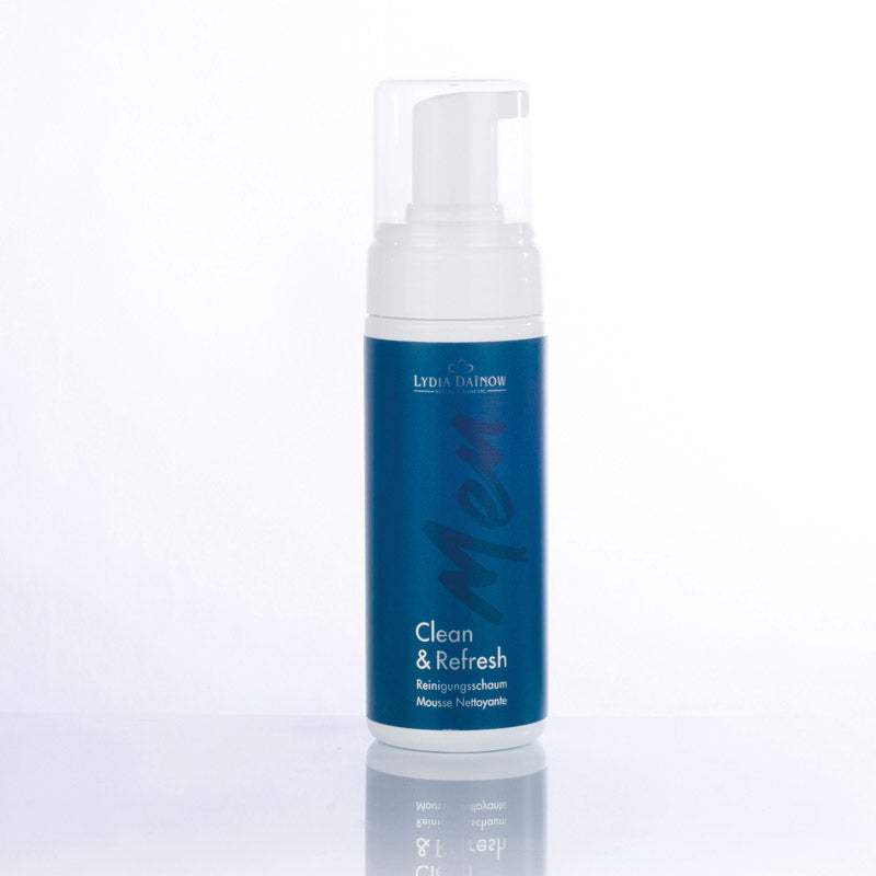 Clean & Refresh Lydia Dainow 150ml – Mousse nettoyante rafraîchissante homme à l'AquaCacteen et Niacinamide – cosmétiques suisses Lydia Dainow