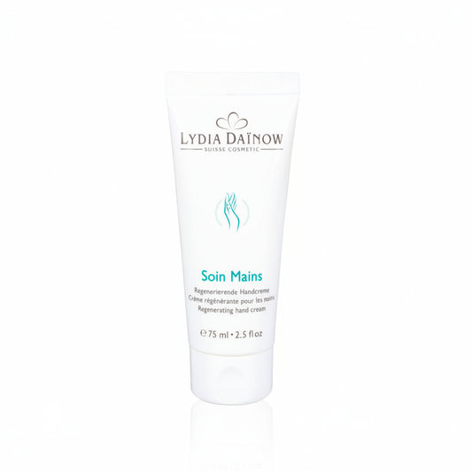 Soin Mains Lydia Dainow 75ml – Crème mains nourrissante à l'huile d'amande, cire d'abeille et extrait d'hamamélis pour mains stressées – cosmétiques suisses Lydia Dainow